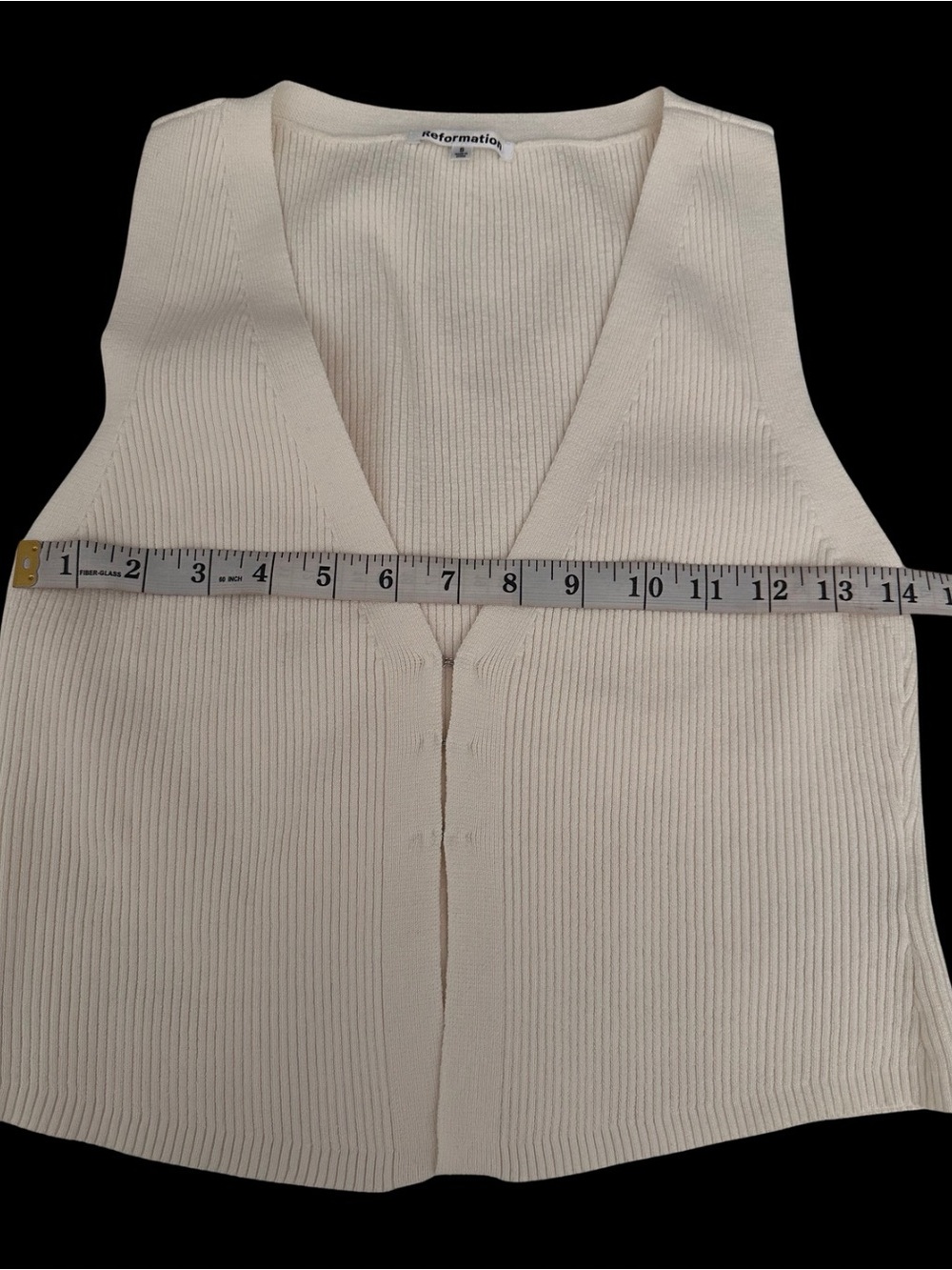 Reformation Myrtle Cream Sleeveless V-Neck Vest Top SZ Small Chic EUC - Picture 6 of 7